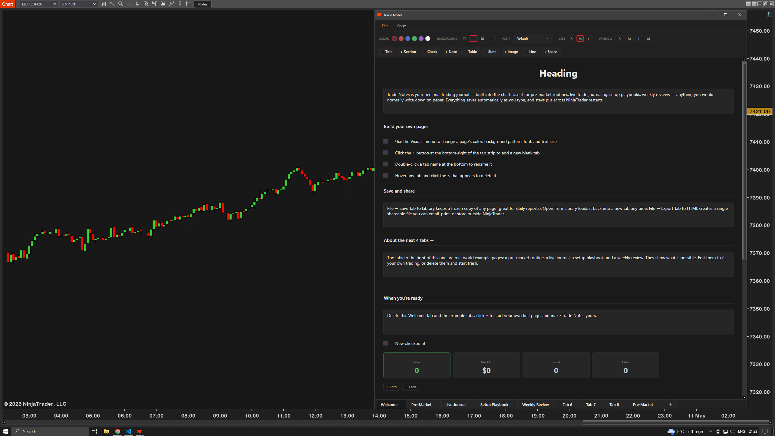 TradeNotes screenshot